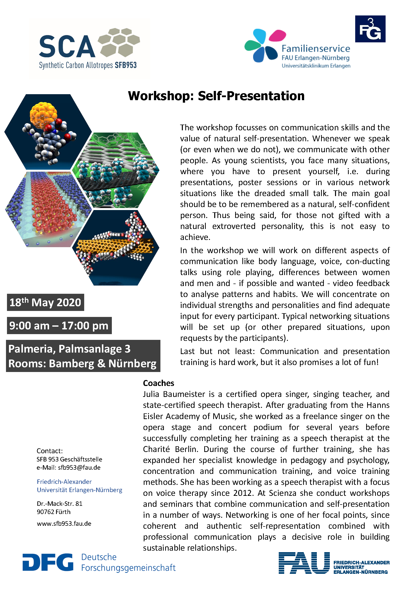 Poster "Workshop: Self Presentation"