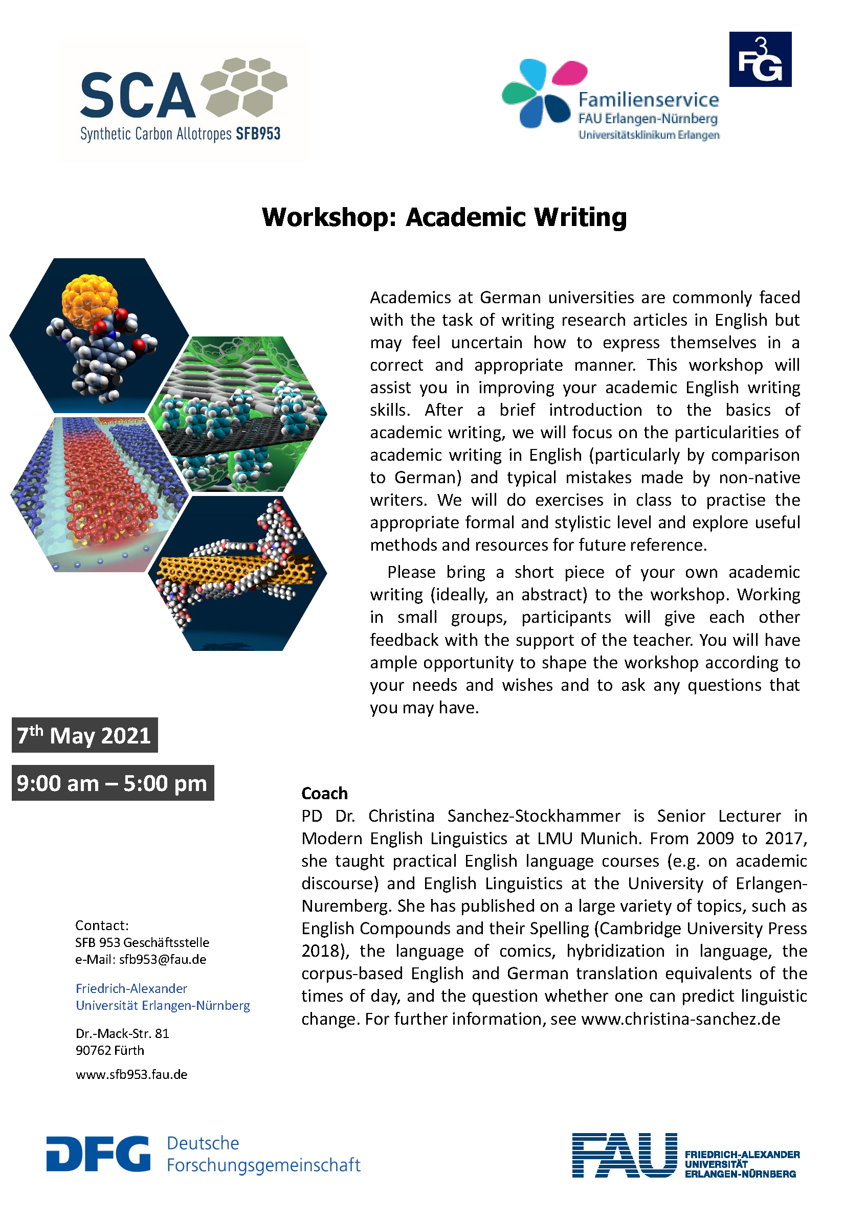 Poster "Workshop: Academic Writing"