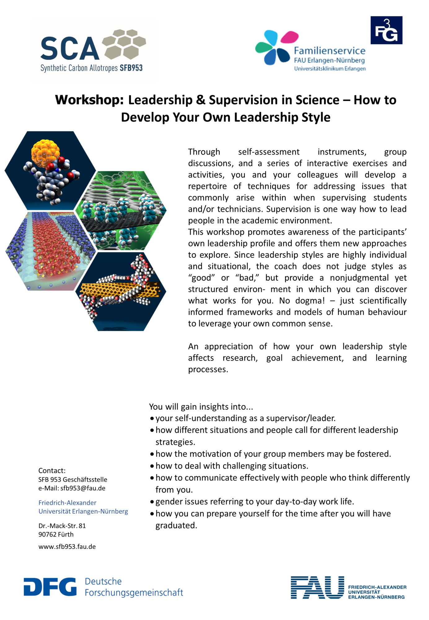 Poster "Workshop: Leadership in Science"