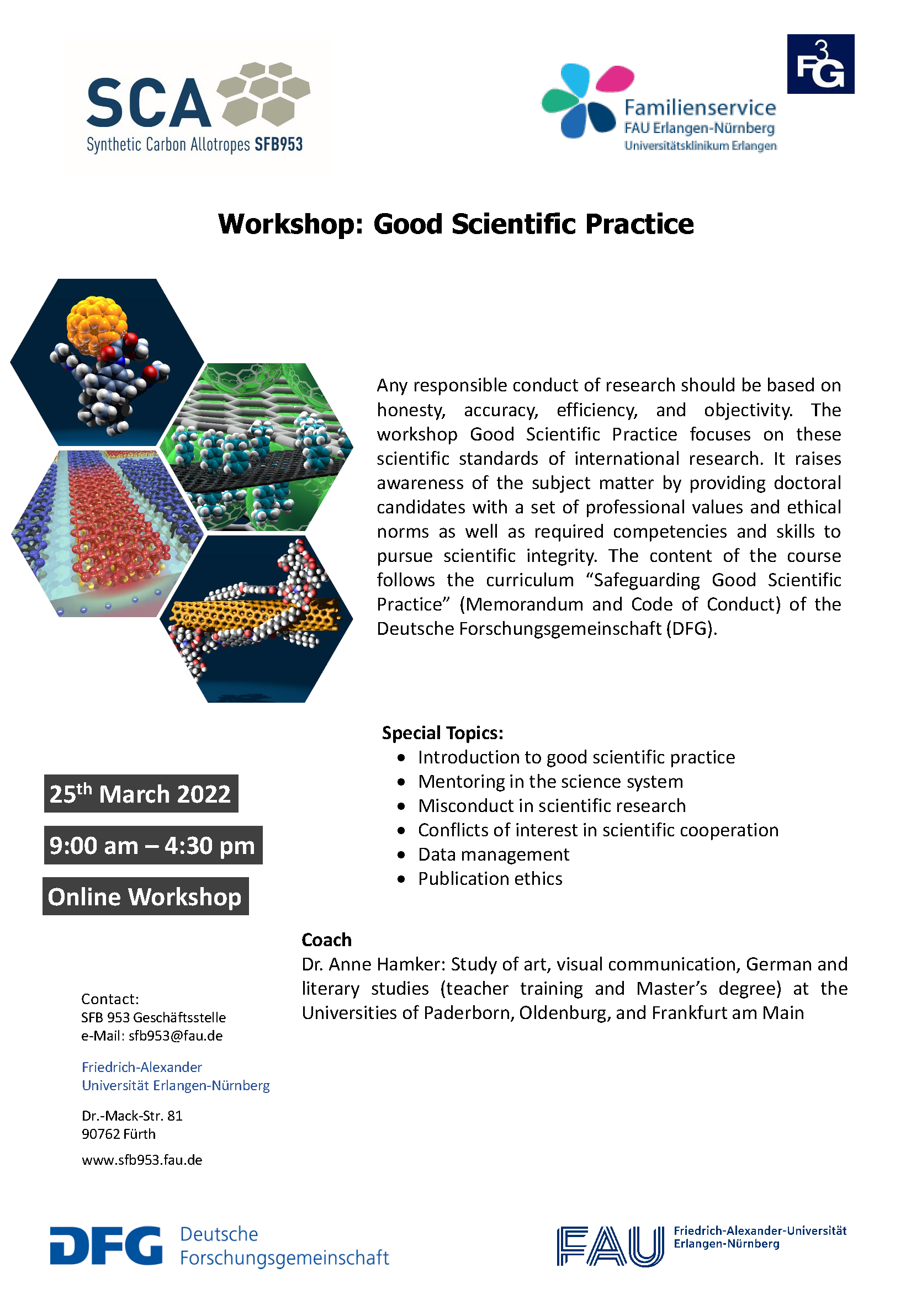 Poster "Workshop: Good Scientific Practice"