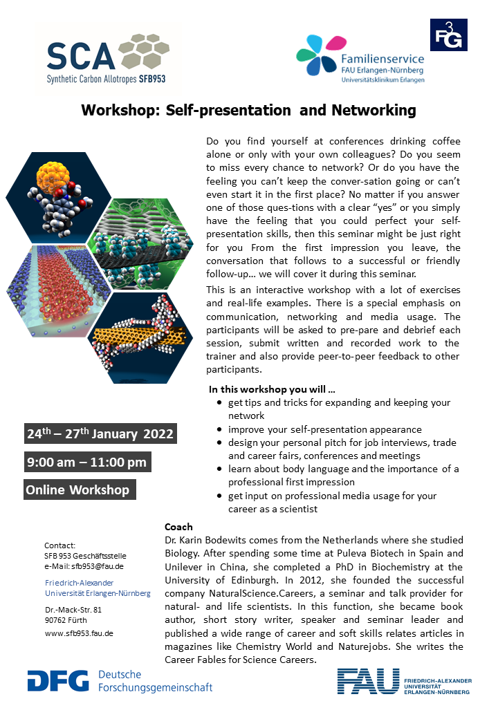 Poster "Workshop: Self-presentation and Networking"