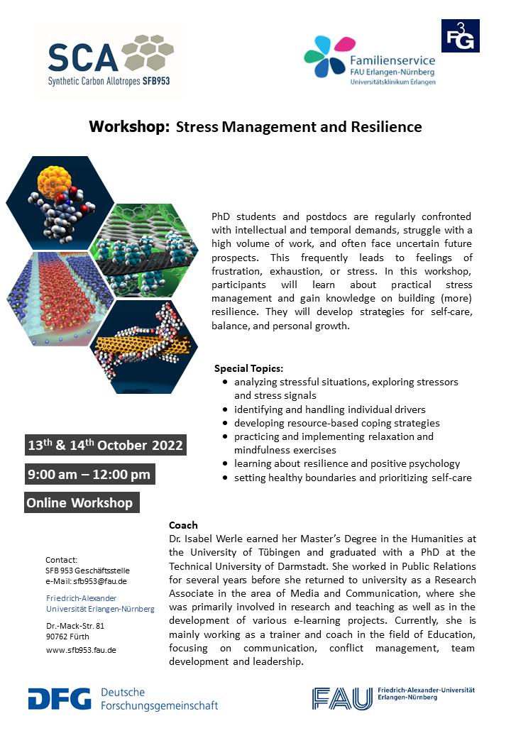 Poster "Workshop: Stress Management and Resilience"