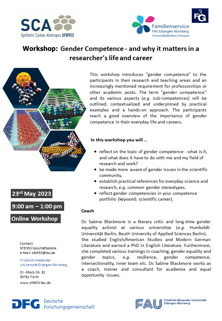 Poster "Workshop: Gender Competence - and why it matters in a researcher's life and career"