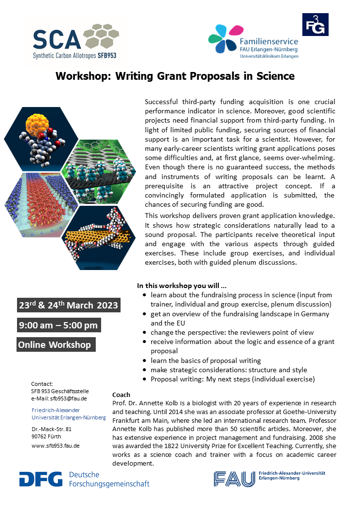 Poster "Workshop: Writing Grant Proposals in Science"